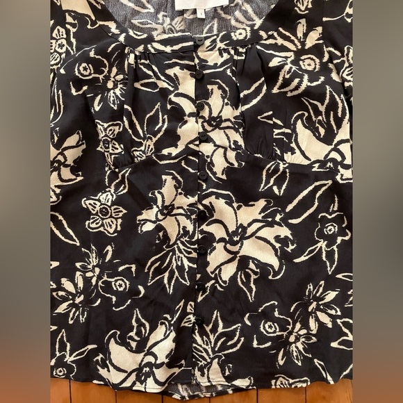 ba&sh Sessee Noir Black Floral Blouse - Picture 4 of 11